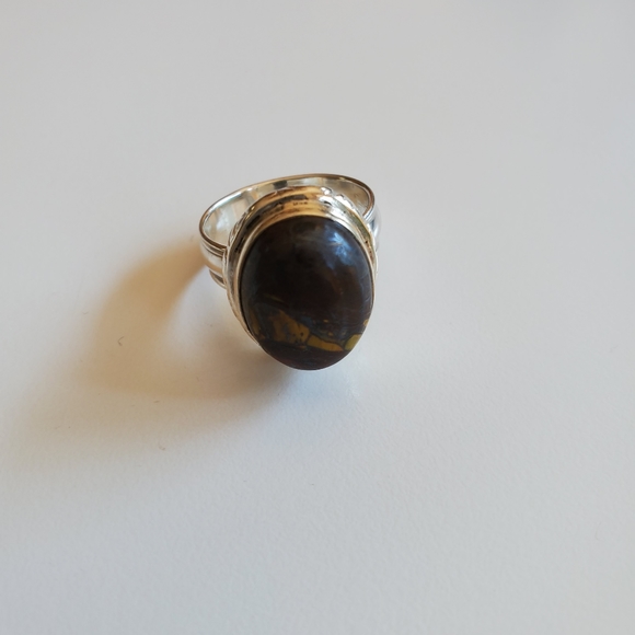 Jolica, sz 7, 925 ring with brown stone - Picture 3 of 6